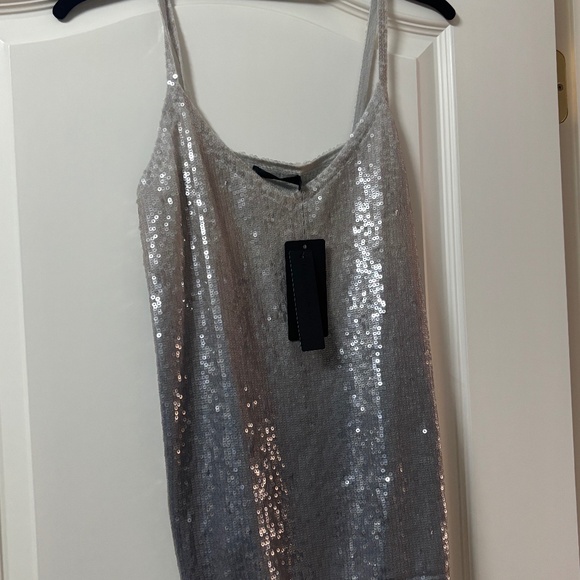 Donna Karan Grey Sparkle Cashmere Camisole - Picture 1 of 5